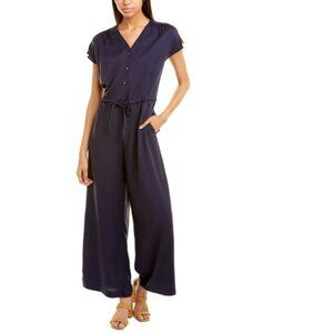 J. McLaughlin | Bernadette Wide Leg Jumpsuit in Navy Blue | Size S